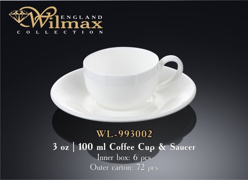 993002  Wilmax. Чашка кофе+блюдце 100мл (шт.)