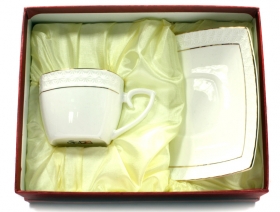 507009-AGIFT Набор 2-х пр. чайный (чашка квадр. 240 мл с блюдцем) 