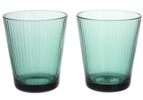 992-002 Набор стаканов 330мл - 2 шт, цвет - зеленый, стекло