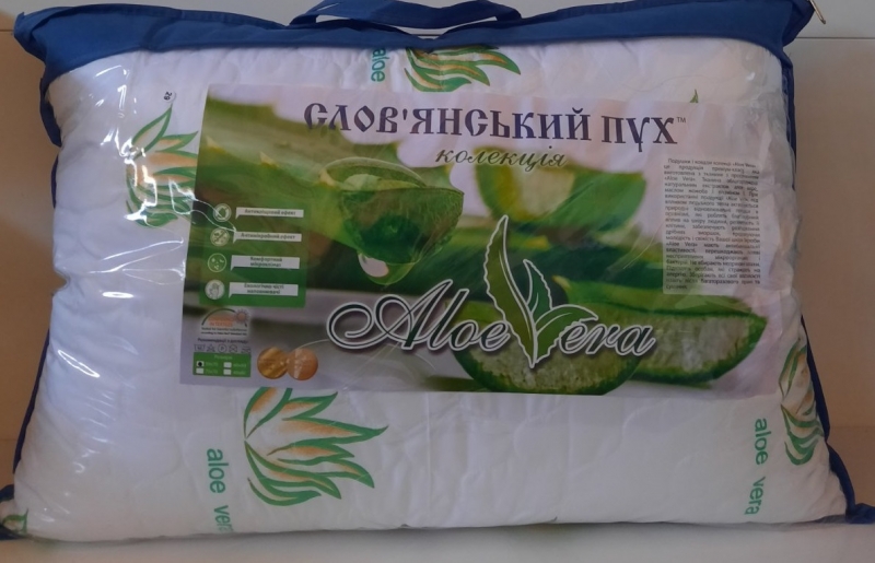 Подушка ALOE VERA 50 * 70см, мікрофібра AloeVera + стежка, волокно антиалергійне (шт.)