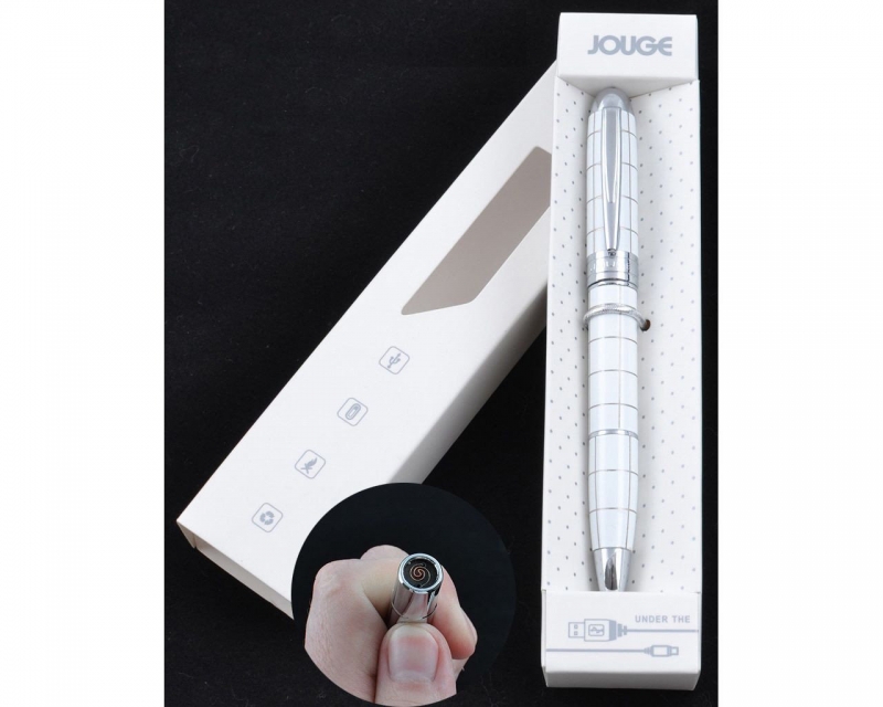 4500-1 Подарункова USB запальничка-ручка біла