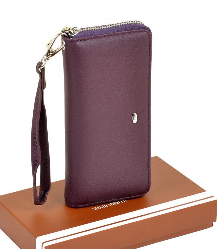 W38 dark-purple Жіночий гаманець SERGIO TORRETTI шкіра / еко шкіра 19х9,5х2,5см (шт.)