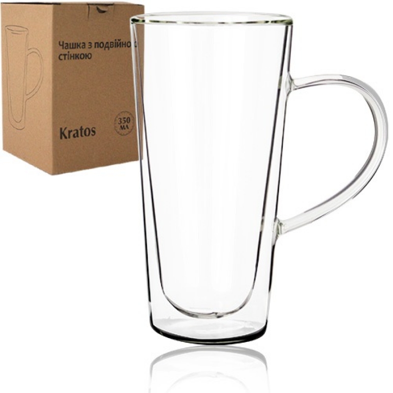 201-5 Чашка з подвійною стінкою конус 350мл Kratos (шт.)