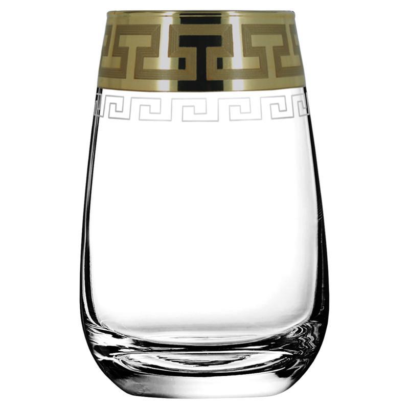 GE03-2069 Набір склянок 6шт сір де коньяк 350мл Грецький Візерунок