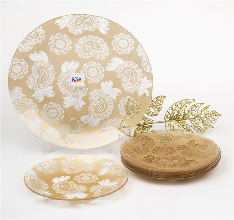 85-201 Набор тарелок 7пр кр.зол. Амина Arcofam 