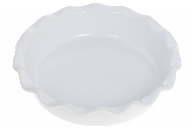 319-350 Кругла форма для випічки 26см, колір - білий 25.5*6.3см