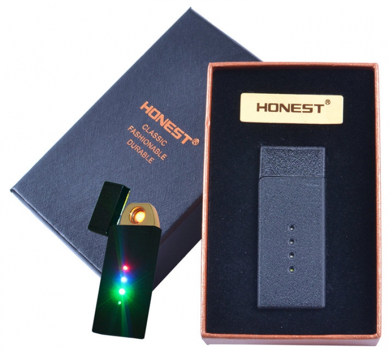 XT-4878-2 USB зажигалка в подарочной упаковке Honest (Двухсторонняя спираль накаливания)