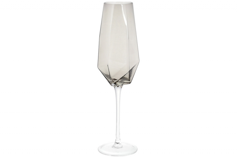 579-223 Келих для шампанського Clio, 370мл, колір - димчастий сірий / 4