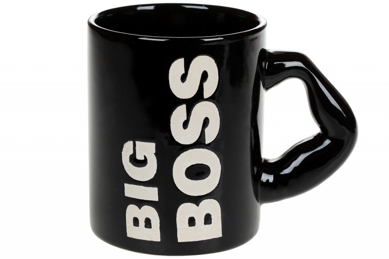593-154 Кружка керамічна Big Boss, 500мл, колір - чорний / 6 (шт.)