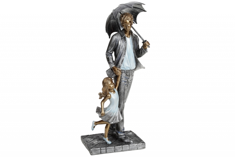 707-989 Декоративная статуэтка Папа и малышка, 26см