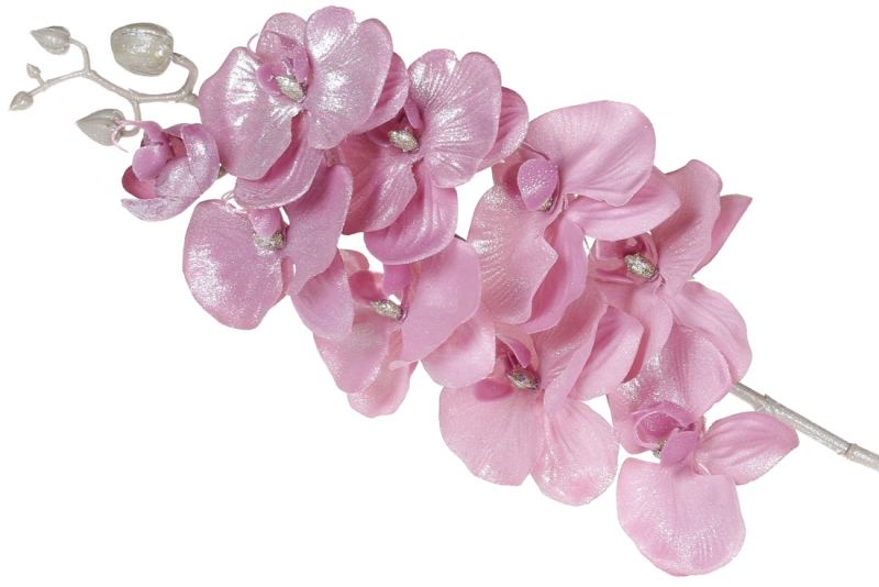709-445 Декоративная ветвь Орхидея, 77см, цвет - светло-лиловый