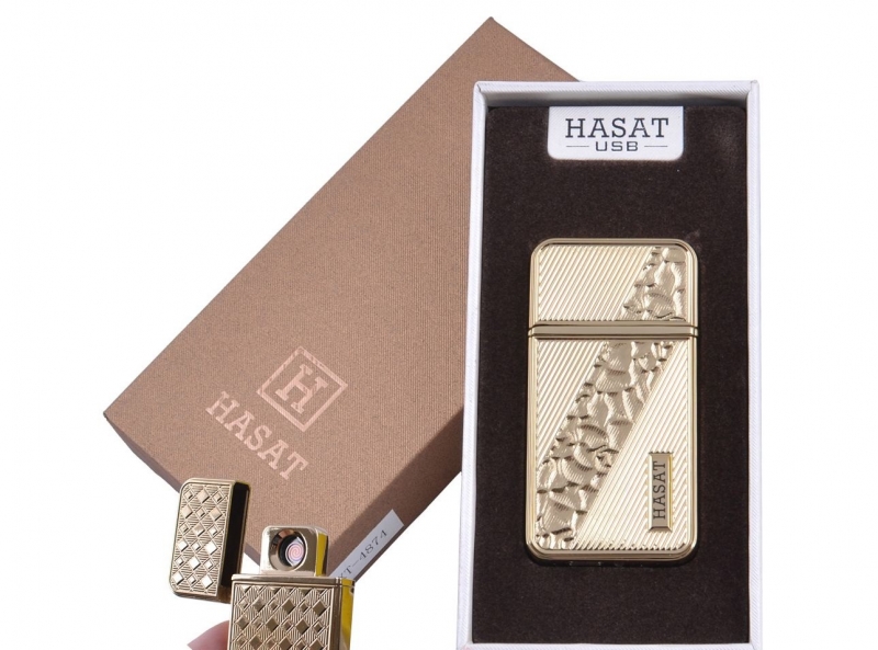4874-4 USB зажигалка в подарочной упаковке ''Hasat'' (Двухсторонняя спираль накаливания)