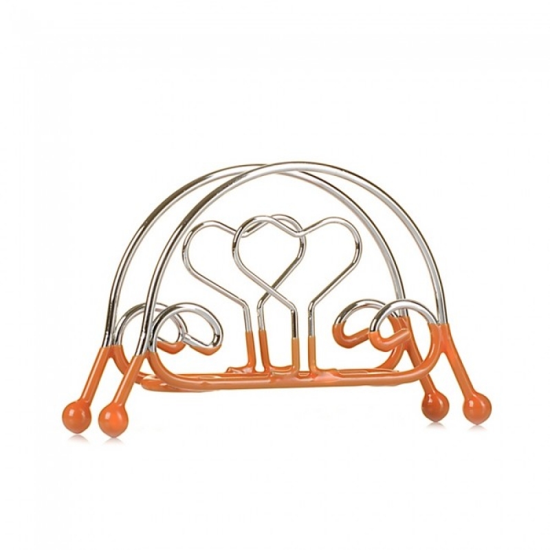 7424 Салфетница металлическая полукруглая с  резиновой основой 1шт-sl (шт.)