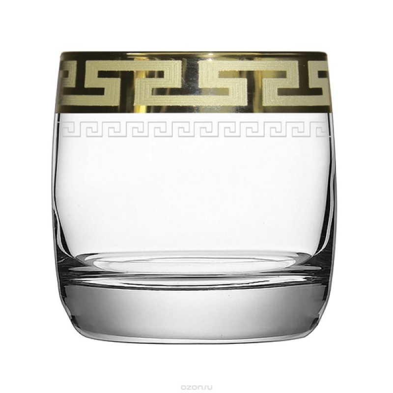 GE03-808 Набор стаканов 6шт 310 мл  Эдем  для виски с рисунком Греческий узор