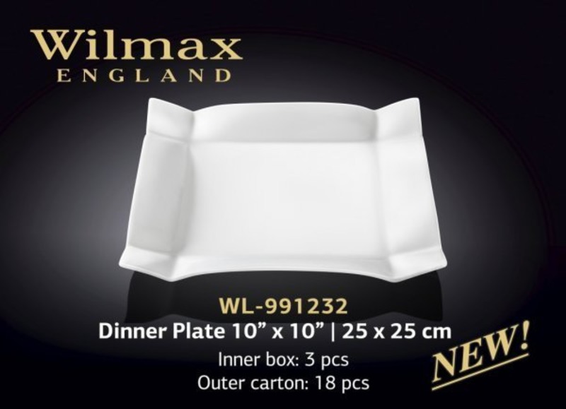991232  Wilmax. Тарілка обідня 25x25см (шт.)