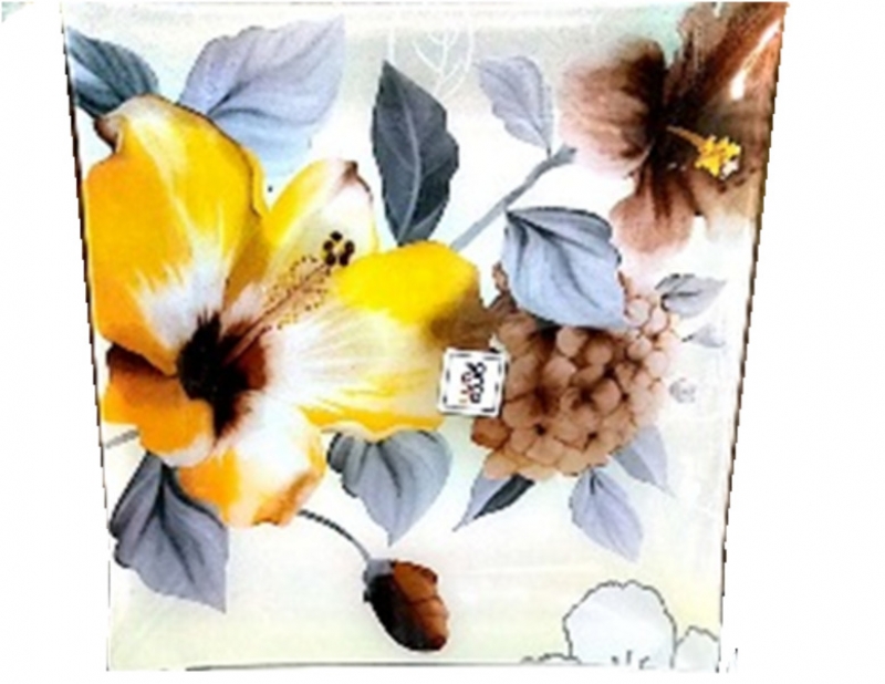 1537 Arcofam квадрат Набор тарелок 7пр. Желтая орхидея