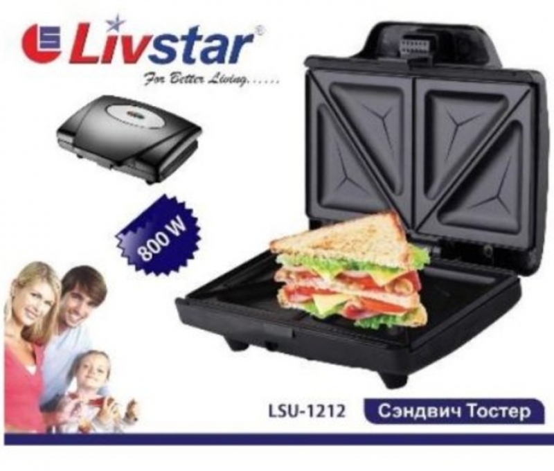LSU-1212 Бутербродница сэндвич/тостер 800 Вт