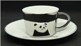 08030-88 Чашка с блюдцем Зеркальный панда, 250мл (шт.)