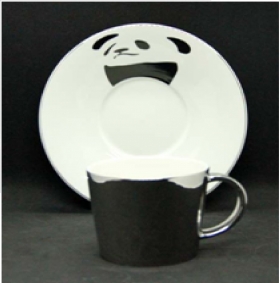 08030-88 Чашка з блюдцем Дзеркальний панда, 250мл (шт.)