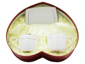 507009-AGIFT  Набор чайный 4пр (2 чашки квадр. 240 мл с блюдцами) (шт.)