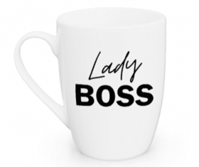 1798 Чашка 360 мл Lady boss black капучіно  + подарункова  коробка