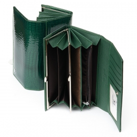 W1-V зелений Жіночий гаманець LR шкіра-лак SERGIO TORRETTI 18,5х9,5х4см (шт.)