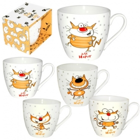 4160-27 Чашка Happy Cat в подар.упак. 450мл (шт.)