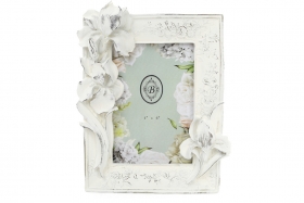 450-153 Рамка для фото Орхідея, 22см, колір - білий антик