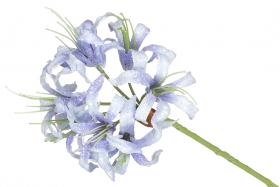 709-384 Декоративный цветок Лилия Нерина, 56см, цвет - голубой