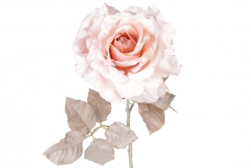 709-395 Декоративный цветок  Роза, 68см, цвет - светло-розовый
