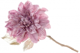 709-488 Декоративный цветок Бархатный Пион на короткой ножке, 30см, цвет - светло-лиловый