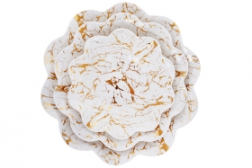 988-289 Салатник фарфоровий Волан, 1.2л, колір - білий із золотом