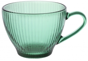 992-001 Кухоль скляний 430мл, колір - зелений