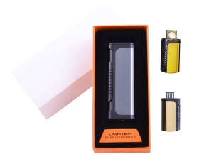 35 USB зажигалка в подарочной упаковке Lighter (Спираль накаливания) №HL-35 Black