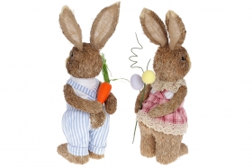 NY27-930 Декоративная пасхальная фигура Кролик и Зайка, 40см